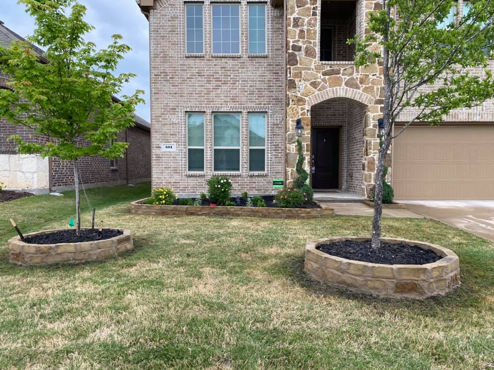 Flower Bed Edging project 3 in North Richland Hills