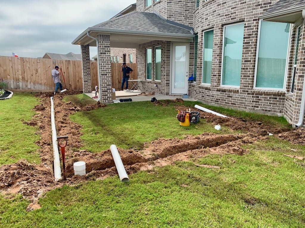 French Drain Installation project 5 in North Richland Hills